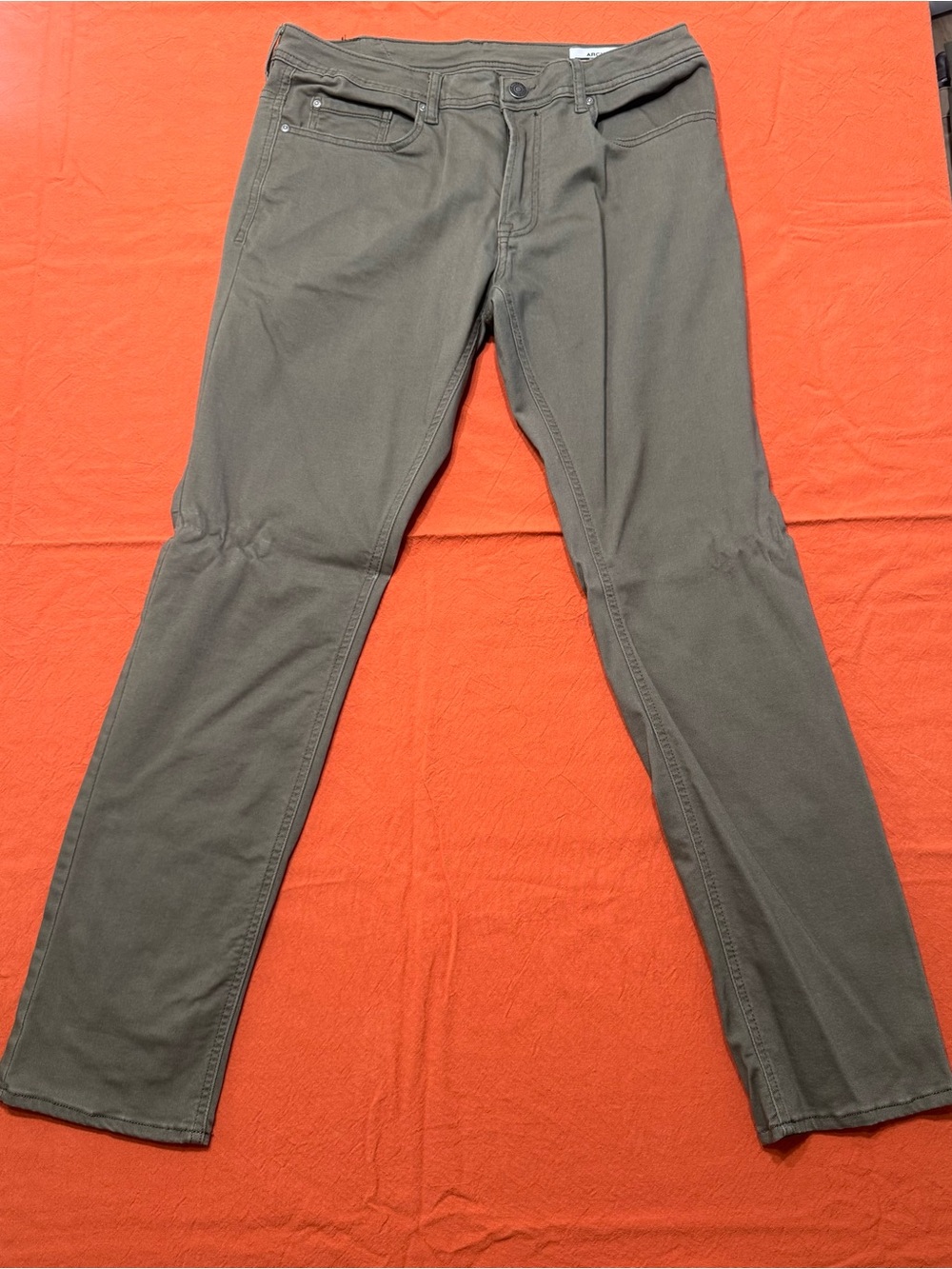 Buffalo David Bitton Olive Green Slim Chinos